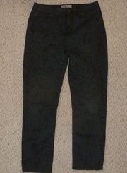 Miracle Body Black Mid-Rise Jeans, Leopard Print, Short 6