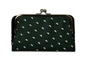 Time and Tru Women's Green Kisslock Bi-Fold Stylish Wallet