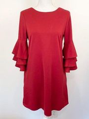 Papillon NWT Sz XS dress tier ruffle pullover long