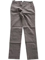 Club Monaco Pants Womens 0 Grey Button Waist Detail Slim Leg Low Rise Ankle