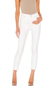 AGOLDE Filter Free Denim Size 27 High Rise Skinny Cropped White