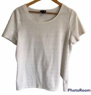 essentials White Women's‎ Short Sleeve Blouse- XL