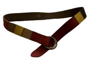 Lucky Brand Multi Color Patchwork Suede Belt, Sz XS/S