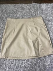 Faux Leather Mini Skirt