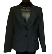 MaxMara Weekend Size 2 Navy Blue Wool Blend Blazer