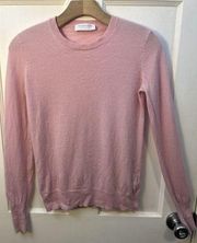 Everlane Womens 100% Cashmere Pullover Sweater Size XS Bubble Gum Pink Crew Neck