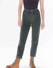 BDG Corduroy Mom Jeans Olive Green