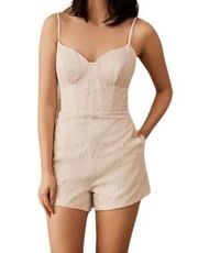 Hayley Paige Shirley Bridal Romper in Ivory Size 2 NWT