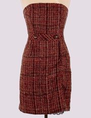 adorable strapless tweed dress! In brand new condition! ❤️🤎