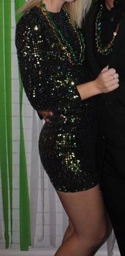 Green/Blue Sequin Dress