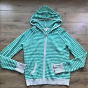 Caslon full zip up hoodie sweatshirt cotton stripe