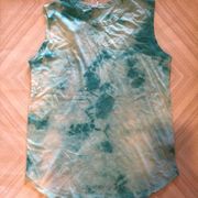 Alternative Turquoise & White Tie Dye Muscle Tank