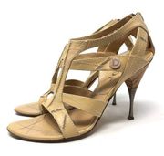 strappy  heels, made in Italy, size 40