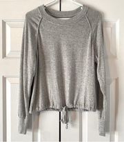 Ugg Gray Lightweight Tie Waist Sweatshirt, S