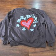 NEW MADHAPPY HEART BROWN SWEATSHIRT SZ MEDIUM M