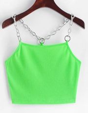 neon green tank top