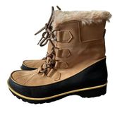 JBU Jambu Womens Bristol Round Toe Mid-Calf Cold Weather Boots, Tan Size 7.5 NEW