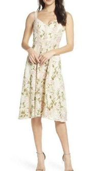 Dress The Population Carmen Lace Garden Pastel Floral Dress S