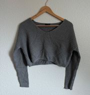 Cropped Gray Sweater