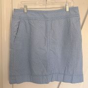 Talbots Blue and White Sailboat Print Skirt