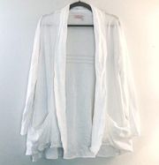 Fresh Produce Cardigan White Open Front Cotton Cardigan Sz M/L GUC