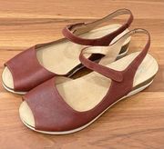 DANSKO 1511636100 Marcy Waxy Burnished Milled Nubuck Leather Sandals Size 40