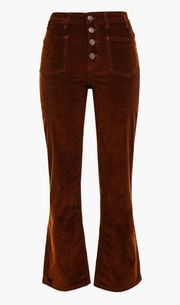 Cropped Kick Flare Corduroy Pants