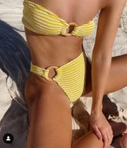 Cleonie //  bandeau top and high brief swim bottom yellow set