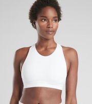 Hyper Focused High Neck Unpadded White Sports bra Size XL 🤍