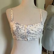 Medium White Floral Bralette