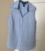 Sleeveless Button Down Top