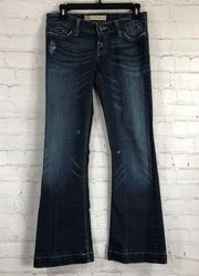 BKE Womens Jeans Sz 27x35.5 Blue Bootcut Starlite Stretch Dark Wash Actual 30x29