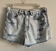 Vintage 90s jordache acid wash distressed high waist shorts