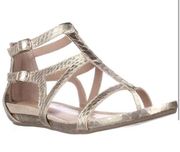 Reaction Kenneth Cole Size 7 Gold Gladiator Sandal Metallic