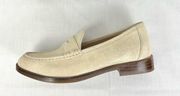 Vionic Shimmer Penny Loafers Cream Gold Nubuck Leather Classic Waverly Sz 6.5