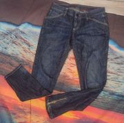 Armani exchange jeans zippered ankles size 2