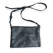 Small Black Crossbody Bag Vegan Leather Purse 8 1/2" x 6"--