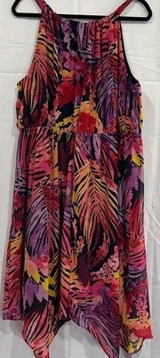 Lane Bryant  Summer Tropical High Neck Sleeveless Resort Dress 18 /20