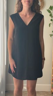 The Label Black Double V-neck Dress