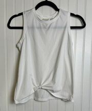 Zella white tank top cropped front size medium