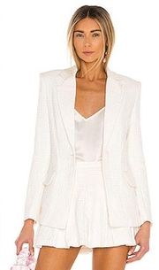 $219‎ Amanda Uprichard Herald White One Button Blazer ( S )