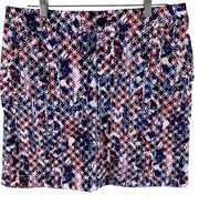 Christopher & Banks Colorful Straight Short Cotton Patriotic Skirt Size 12