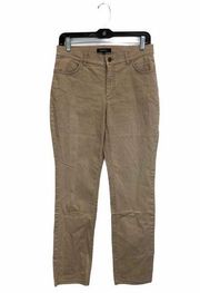 Lafayette 148 100% Cotton Brown Capri Pants Sz 4