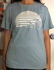 Street wear soft Tee shirt beach waves 