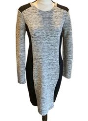 Athleta Color Block Cooldown Workout MIDI-Dress Black, Grey Women Size Small