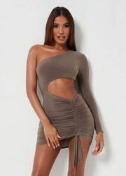 Cut Out Brown Dress