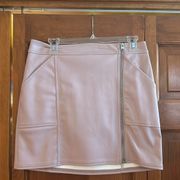 Espresso pink leather skirt