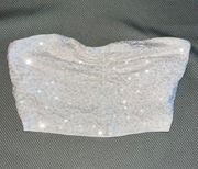 White Sequin Bralette