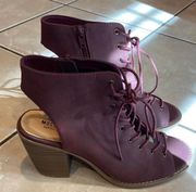 Mosimo open toe lace up boots