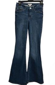 Forever 21  Med Rise Flare Jeans Size 24 Blue